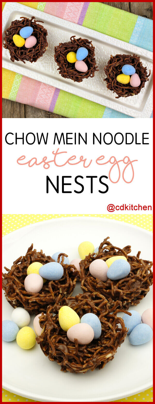 Chow Mein Noodle Easter Egg Nests Recipe from CDKitchen