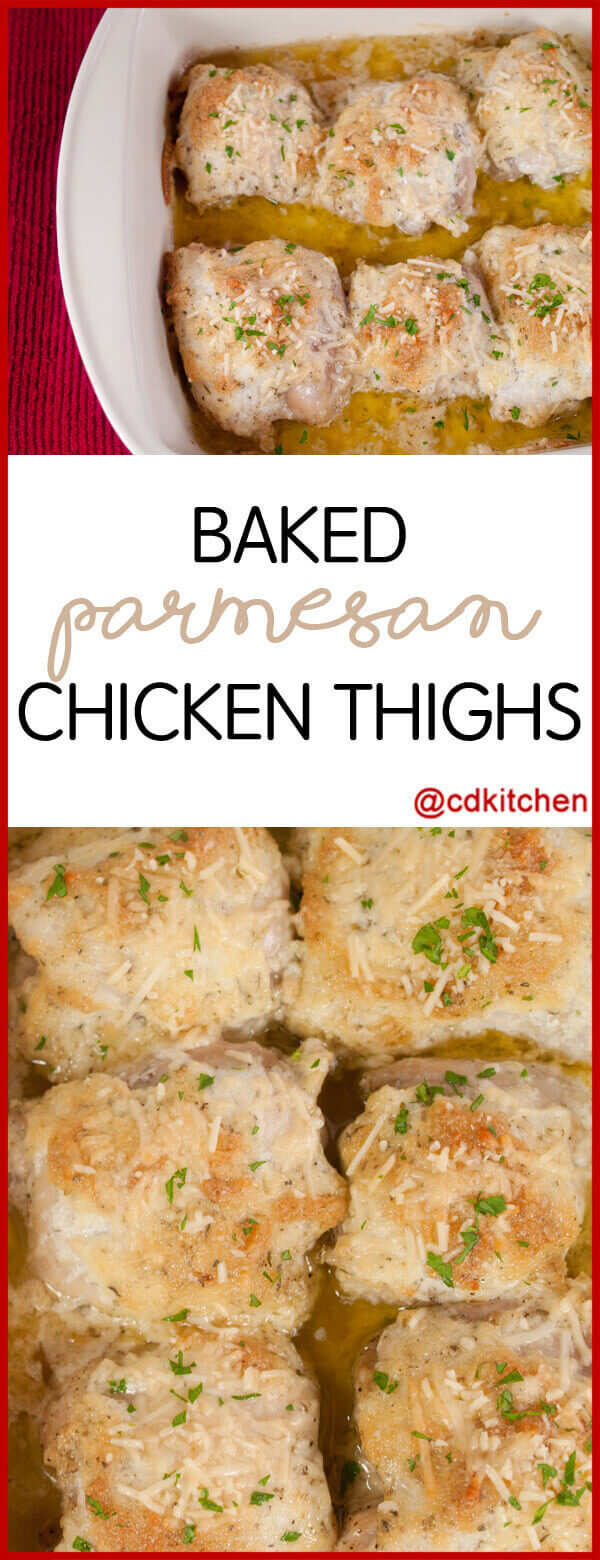 Baked Parmesan Chicken Thighs Recipe | CDKitchen.com