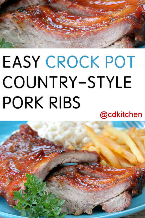 Easy Crock Pot Country-Style Pork Ribs Recipe from CDKitchen