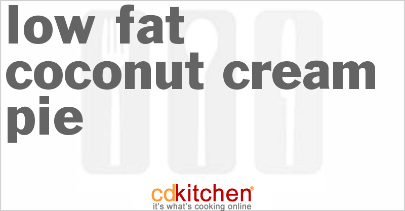 Low Fat Coconut Cream Pie 109