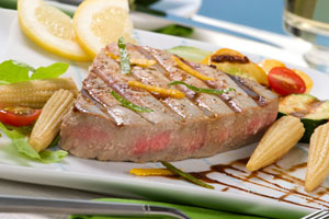 on the grill - tuna fish