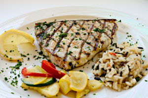 on the grill - swordfish