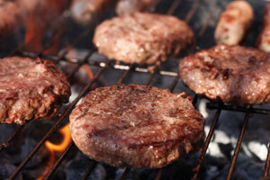 on the grill - burgers