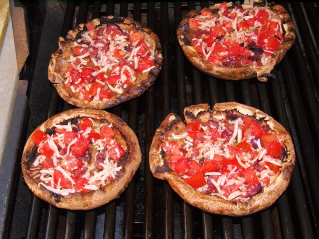 photo of Tomato & Olive-Stuffed Portobello Caps