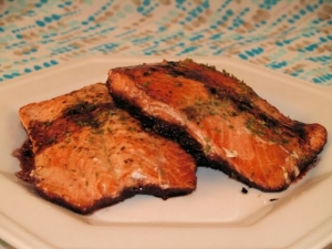 recipe for salmon steaks in red wine