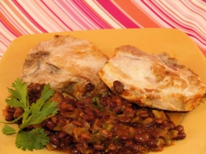recipe for mexicali pork chops with black beans