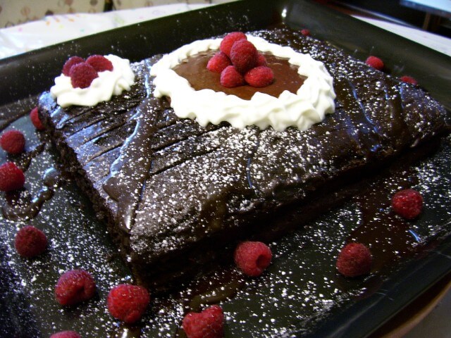 photo of Dark Chocolate And Raspberry Layer Cake