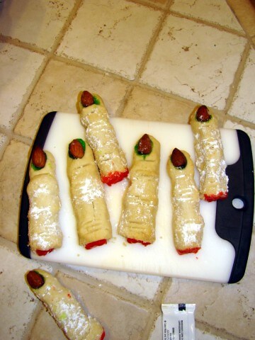 photo of Bloody Witch Finger Cookies