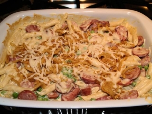 recipe for baked penne and smoked sausage