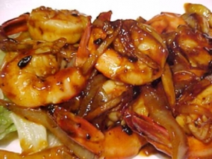 recipe for cantonese spicy shrimp with braised lettuce