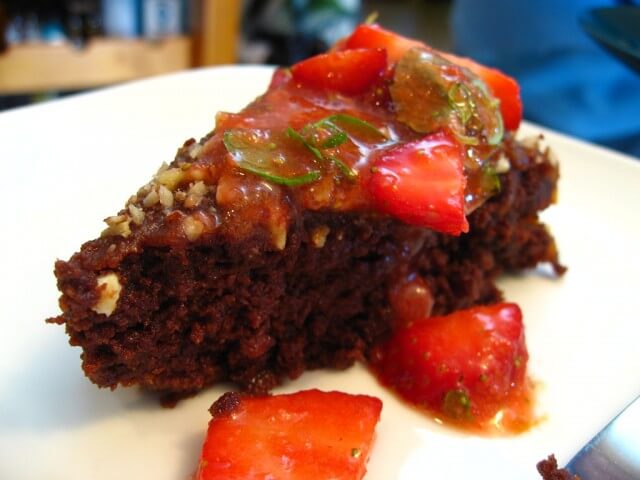 photo of Flourless Chocolate-Kahlua Cake with Cajeta