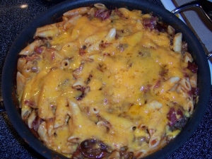 recipe for bacon cheeseburger pasta