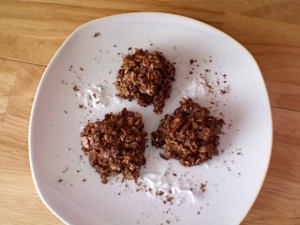 recipe for chocolate oatmeal coconut candies (chocolate haystacks)