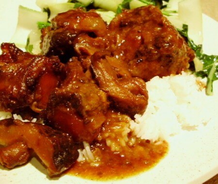 recipe for oxtails with gingered shiitake sauce
