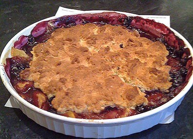 recipe for blueberry-peach cobbler