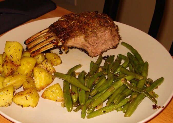 Frenched Rack Of Lamb With Herbs And Bread Crumbs Recipe | CDKitchen.com