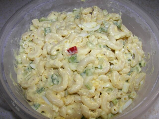 amish macaroni salad with sweetened condensed milk