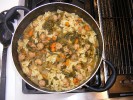 Italian Wedding Soup With Shredded Chicken And Meatballs
