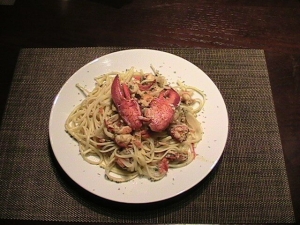 recipe for lobster saute with linguine
