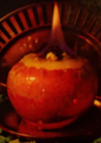 recipe for flaming baked apples