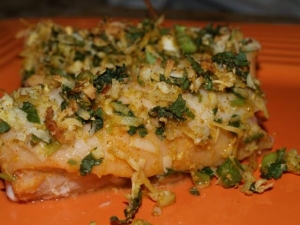 recipe for coconut curry crusted halibut