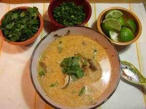 recipe for tom ka gai (thai coconut soup)