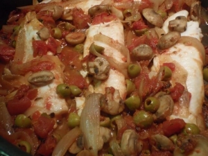 recipe for tilapia with olive tomato sauce