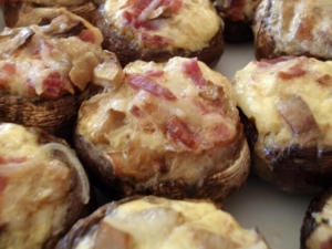 recipe for quiche filled stuffed mushrooms