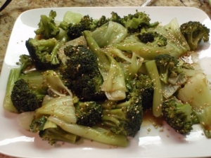 recipe for steamed asian greens with honey soy sesame dressing