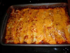recipe for beef-bean enchiladas