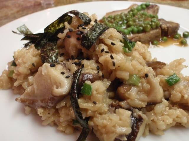 photo of Fried Brown Rice With Shiitake Mushrooms