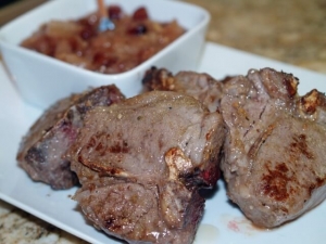 recipe for cumin lamb chops with pear chutney