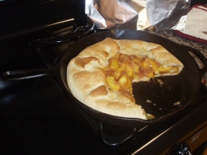recipe for southern fresh peach skillet pie