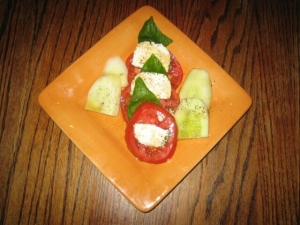 recipe for tomato lemon basil and goat cheese salad
