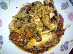 recipe for stir-fried chicken and tomatoes with black beans