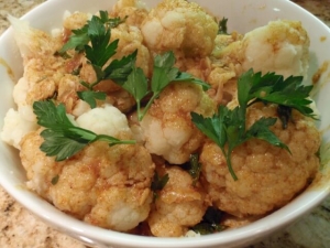 recipe for cauliflower with paprika and garlic sauce