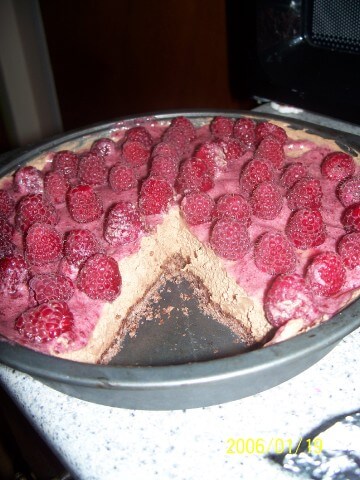 photo of Crustless Chocolate Raspberry Cheesecake