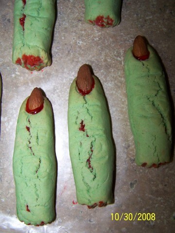 photo of Bloody Witch Finger Cookies
