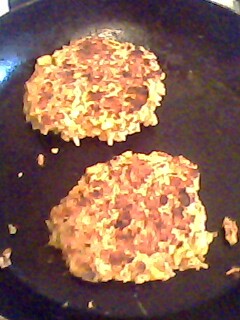 recipe for nutty bean-rice burgers