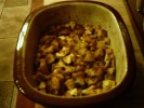 Bread Pudding With Brown Sugar, Raisins, And Apples
