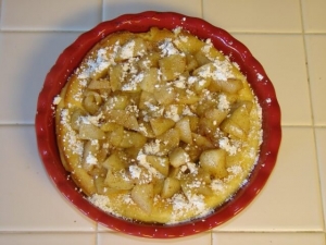 recipe for german puffed pancake with spiced apples