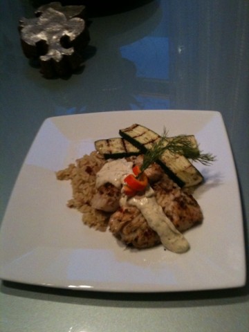 recipe for grilled halibut with dijon dill sauce