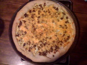 recipe for sausage and hash browns breakfast pizza