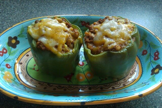 recipe for beef and barley stuffed peppers