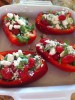 Baked Stuffed Red Peppers With Cherry Tomatoes, Feta, and Thyme