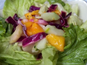 recipe for chopped mango and cucumber salad