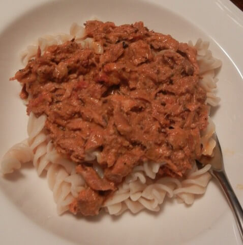 recipe for slow cooker pork and fettuccine casserole