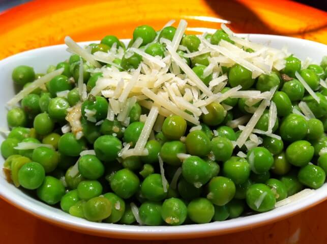 recipe for parmesan peas