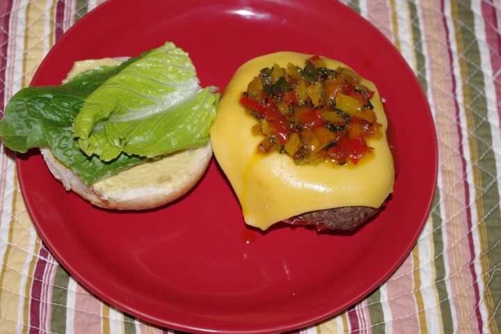 recipe for brisket burgers with bourbon pepper relish