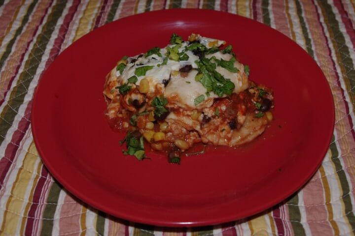 recipe for mexican beef lasagna with corn and black olives